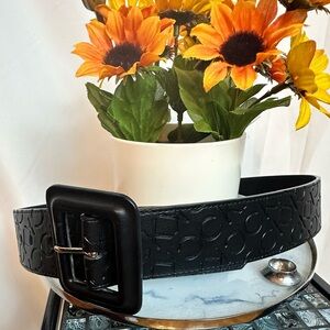 Calvin Klein Black Embossed Belt